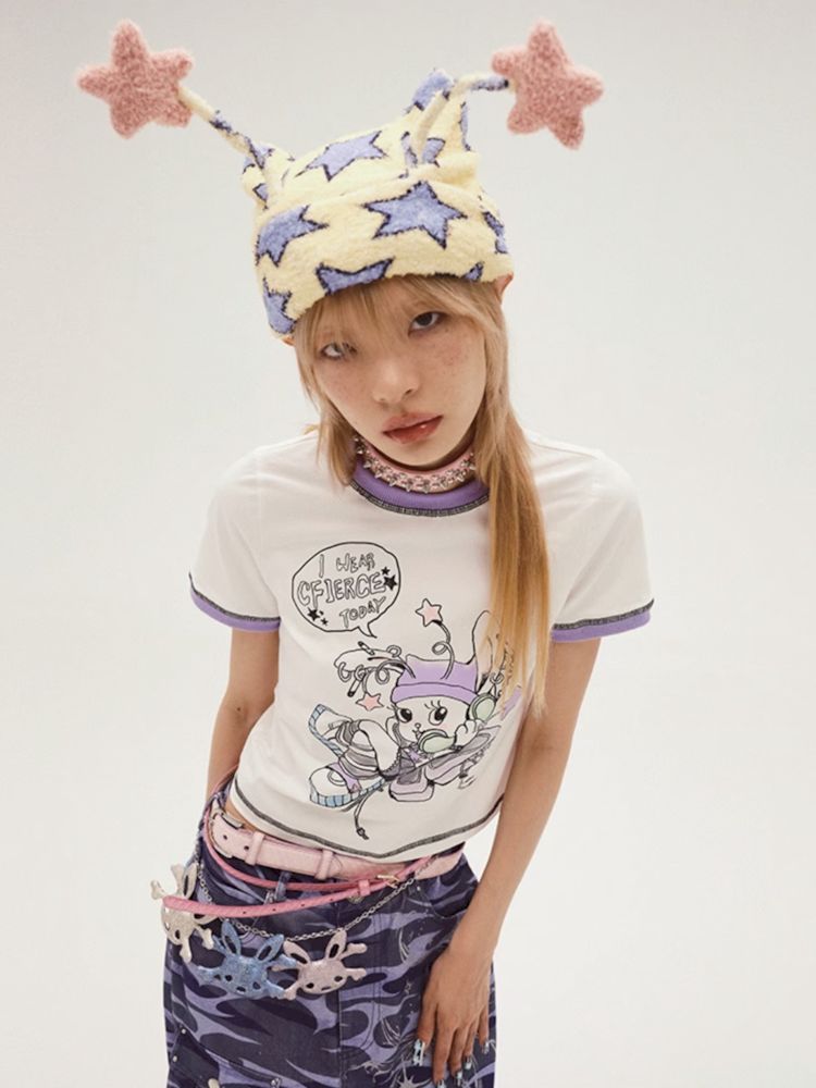 Bunny Elf Printed t-shirt【s0000008214】