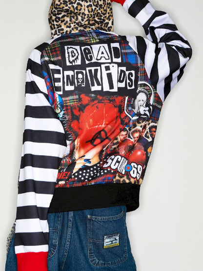 American punk leopard print Zipper Sweatshirt Jacket【s0000010272】