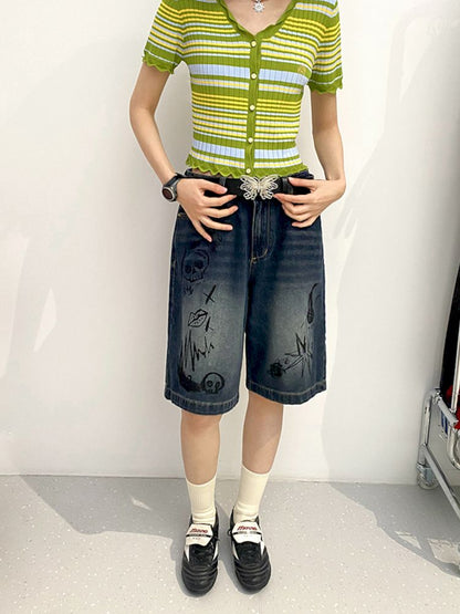 Flight to Berlin" Knit Short Sleeve Cardigan【s0000008868】"