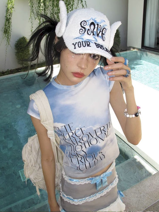 Sky Print T-Shirt【s0000009609】