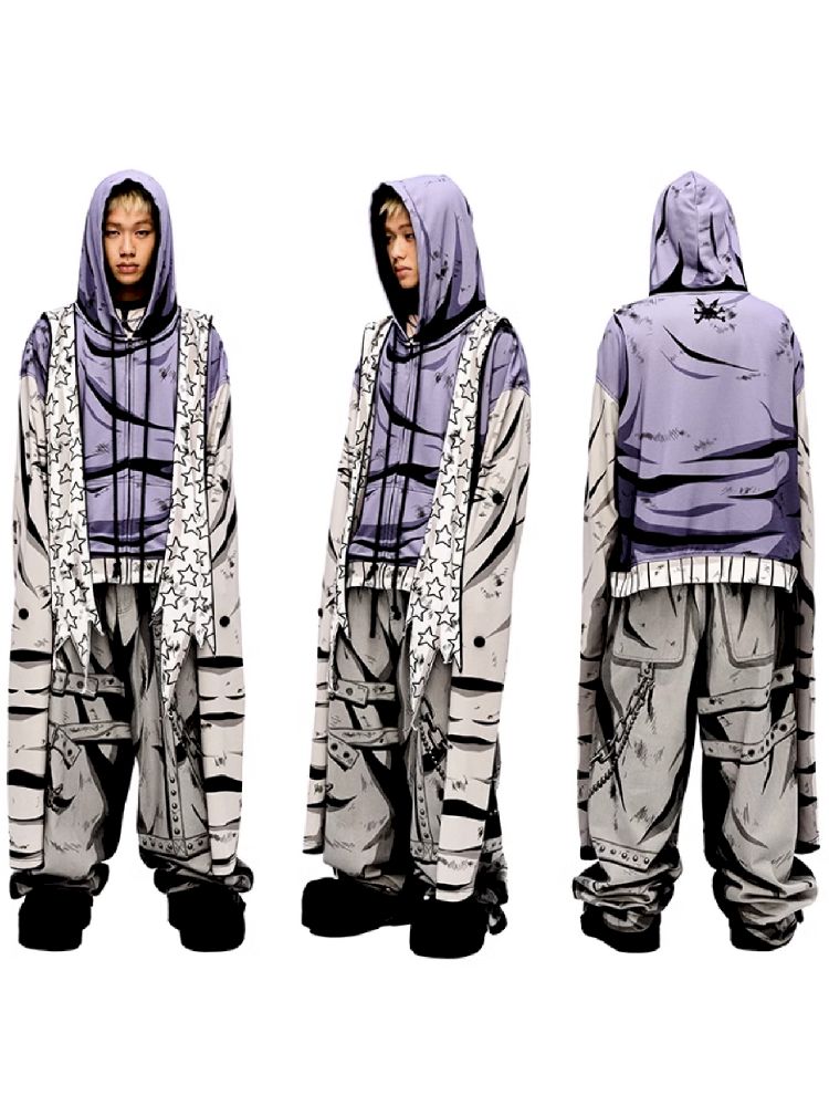 Purple Printed Sweatshirt【s0000010223】