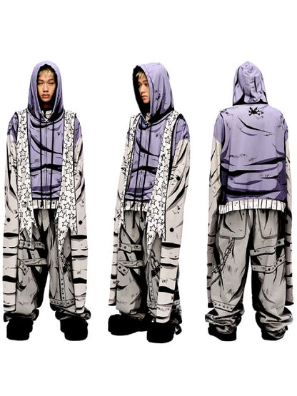 Purple Printed Sweatshirt【s0000010223】