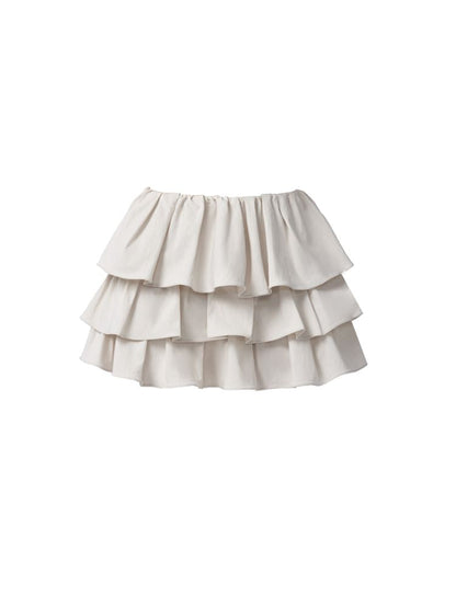 Pleated Stretch Cami Ruffle Cake Dress Set【s0000009589】