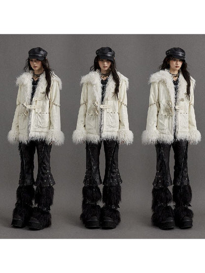 Loose Long Thickened Plush Coat Fur【s0000010321】