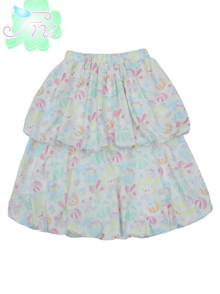 Candy Print Sweet Girl Pod A-line Skirt【s0000009084】