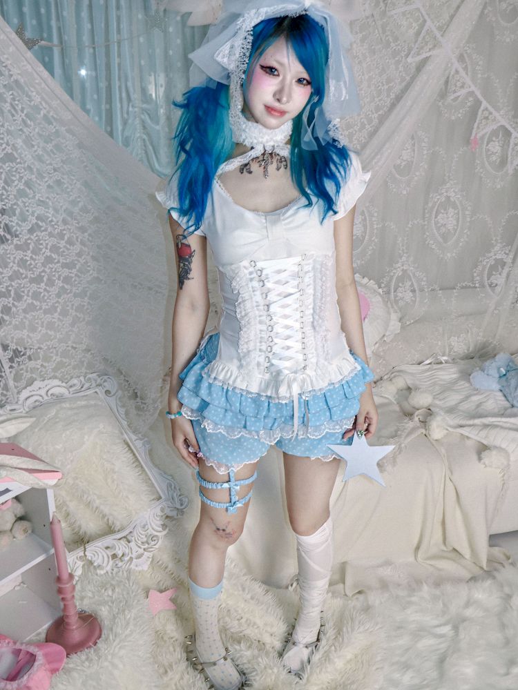 Polka dot pumpkin pants【s0000012694】