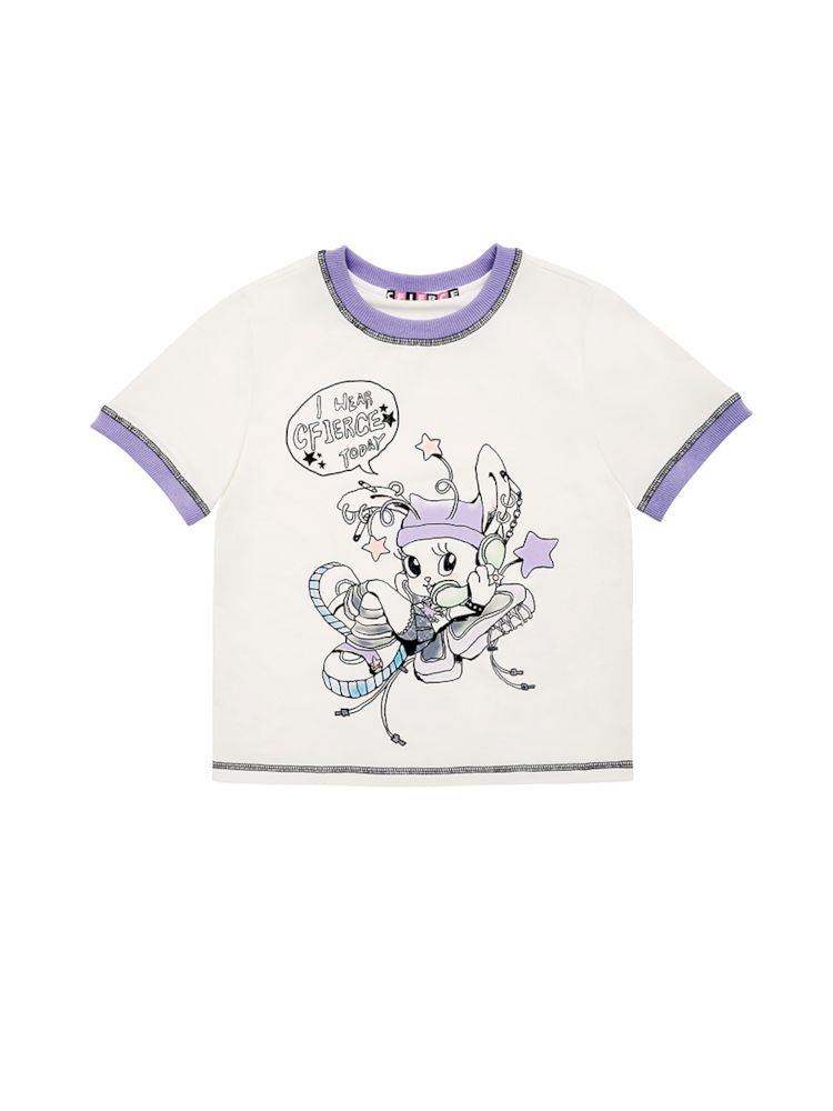Bunny Elf Printed t-shirt【s0000008214】