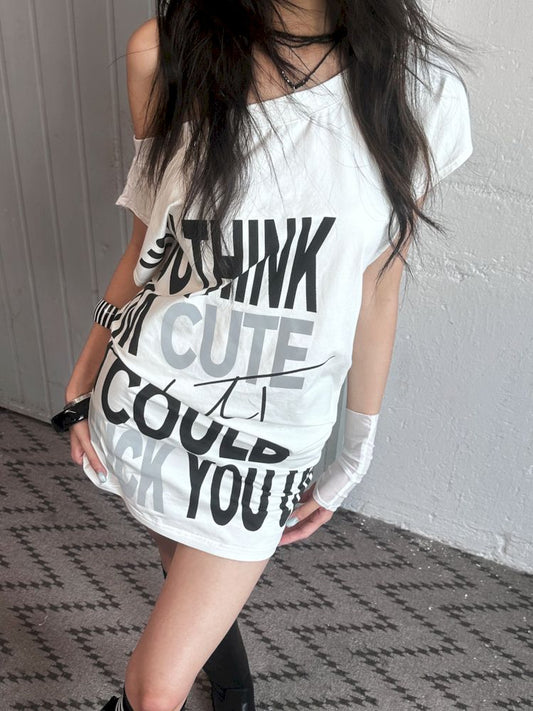 Stretchy Letter Wrap T-Shirt Dress【s0000008509】