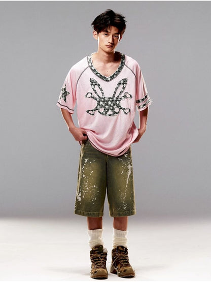 Bunny Skull Loose T-Shirt【s0000008987】