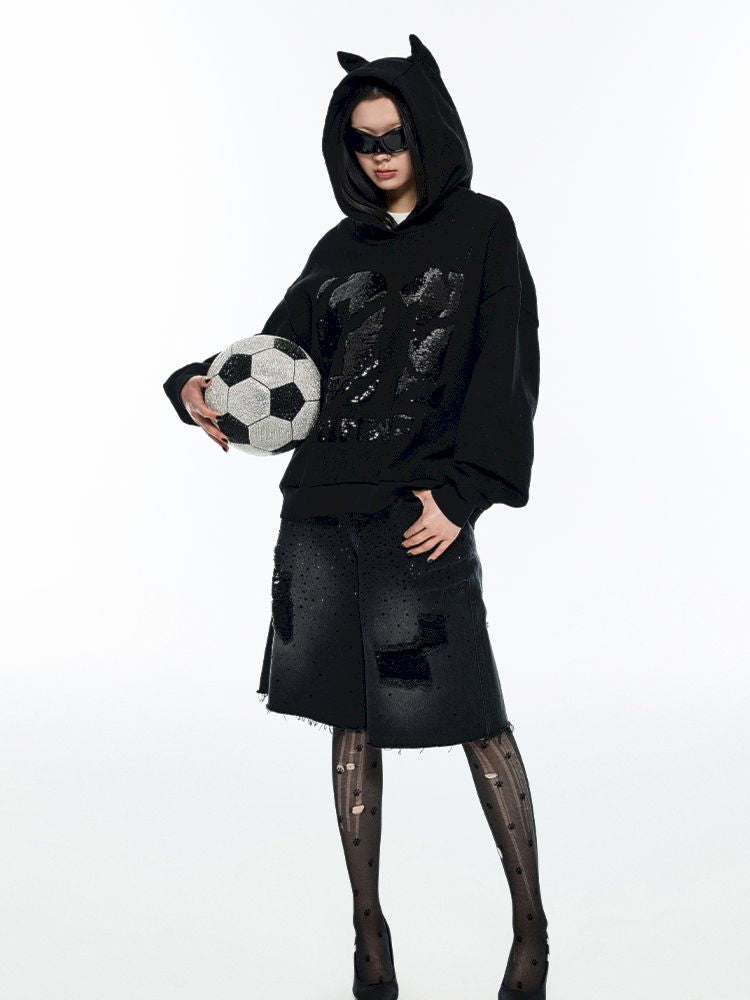 Loose Hooded Sweatshirt【s0000006300】