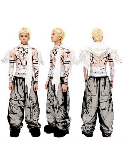 Warrior Print Bottom Top【s0000010228】