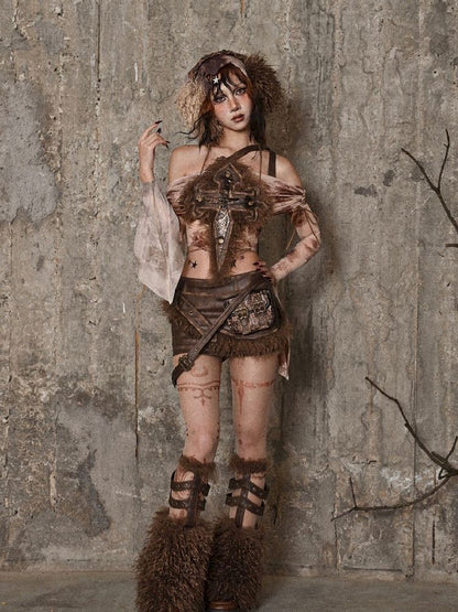 Aged Hanging Neck Camisole Top【s0000005227】