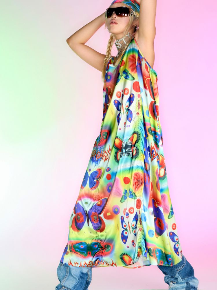 Silk Halter Dress【s0000007150】