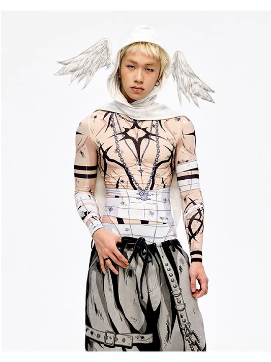 Warrior Print Bottom Top【s0000010228】
