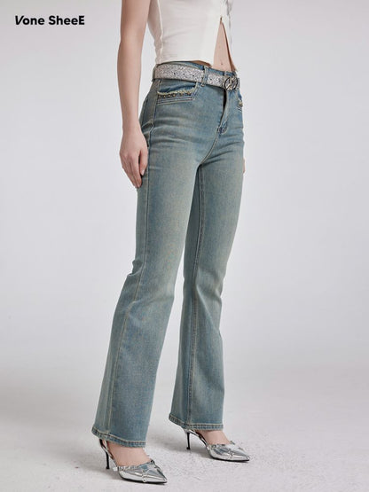 High Street blue ladies skinny jeans【s0000007177】