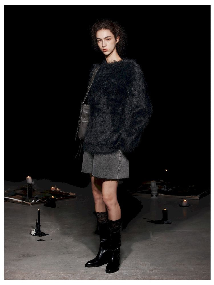 Elegant Fleece Crew Neck Sweater【s0000005469】