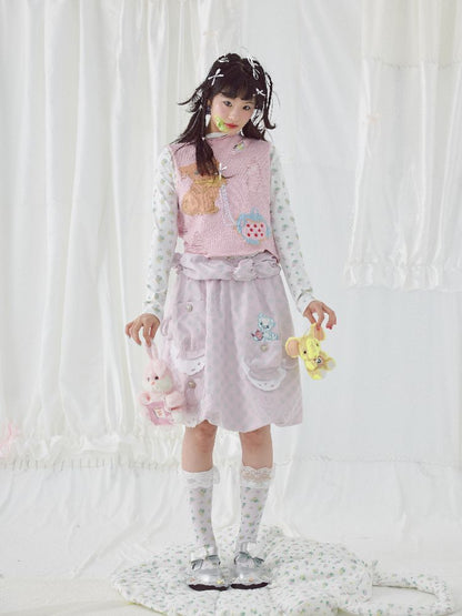 Raglan Cute Knit Vest【s0000004646】