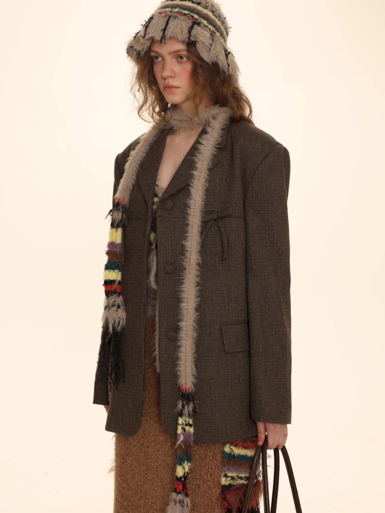 Mixed yarn interweaving stripes sweater【s0000006008】