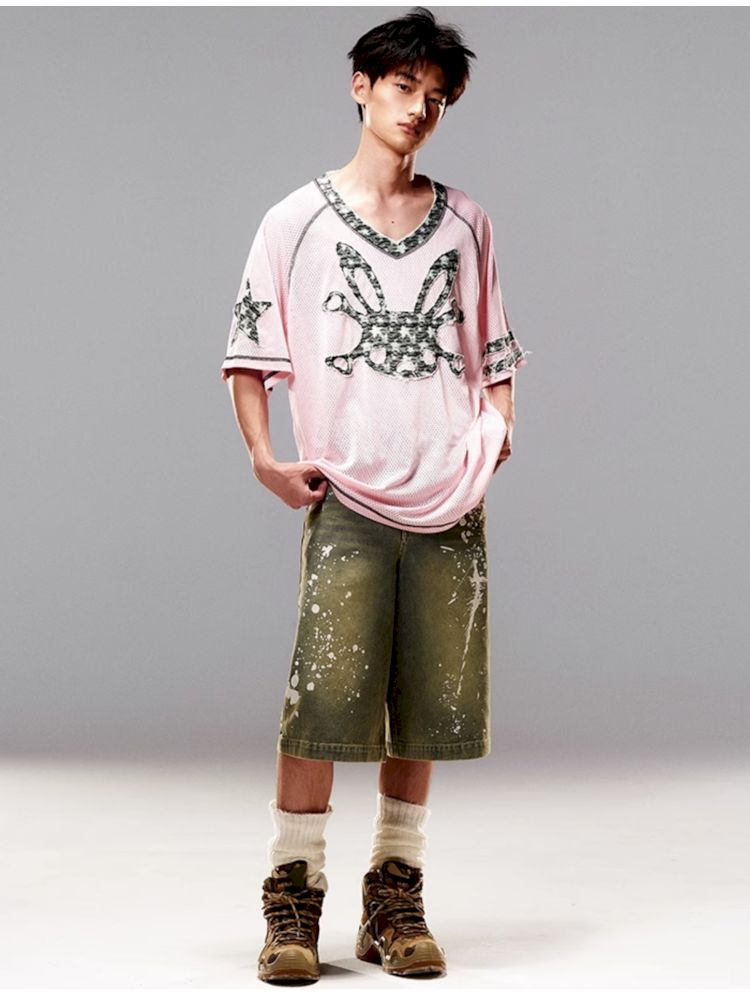 Bunny Skull Loose T-Shirt【s0000008987】