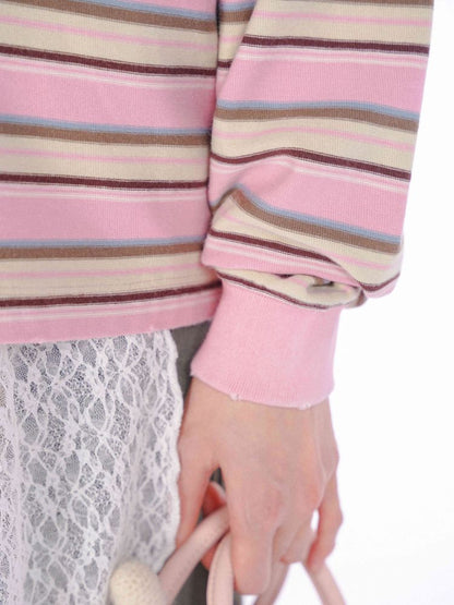 POLO Neck Embroidered Label Long Sleeve T-Shirt【s0000008585】