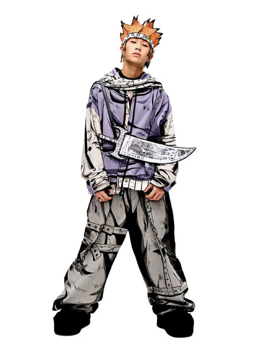 Purple Printed Sweatshirt【s0000010223】