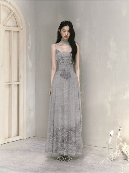 Coolred Feeling Printed Waisted Halter Dress【s0000009594】