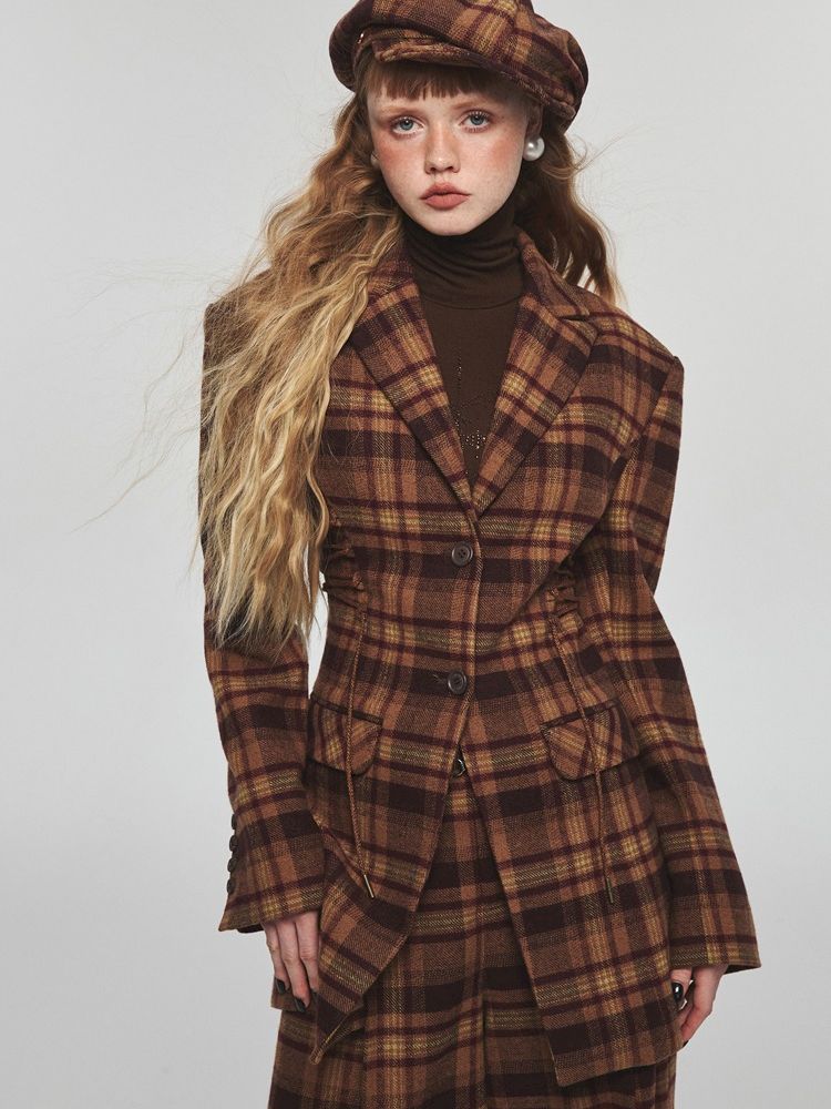 Slim thin waist casual strappy jacket【s0000004724】