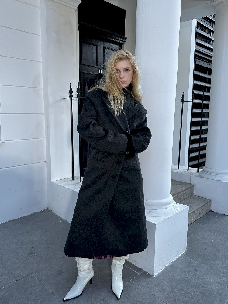 Gun barge collar wool coat【s0000004715】