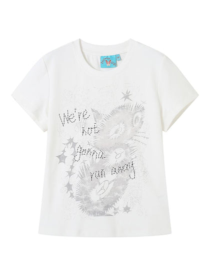 Kitten Printed Short Sleeve T-Shirt【s0000008843】