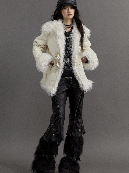 Loose Long Thickened Plush Coat Fur【s0000010321】