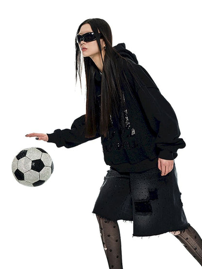 Loose Hooded Sweatshirt【s0000006300】