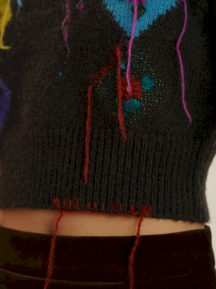 Fringe Sleeveless Knit Vest【s0000006030】