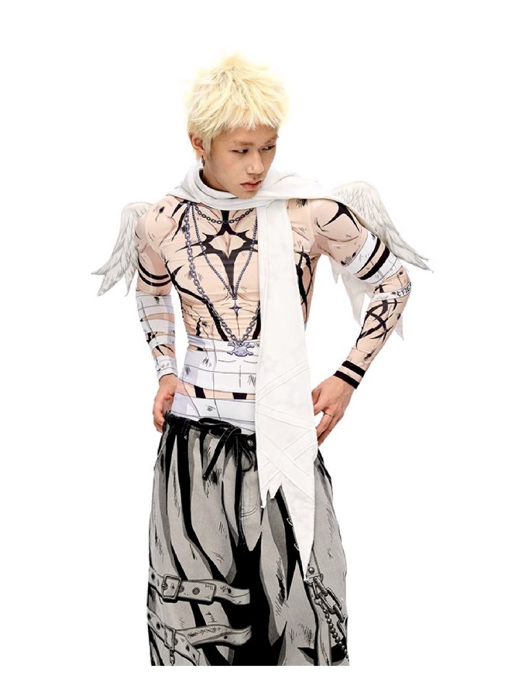 Warrior Print Bottom Top【s0000010228】