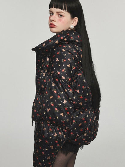 Down floral down jacket【s0000004748】