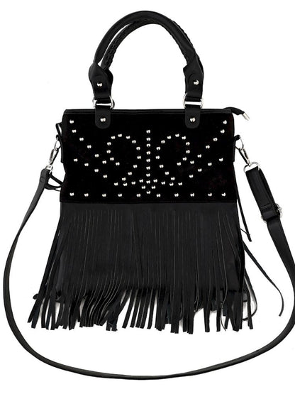 Handheld Crossbody Dual Purpose Tassel Bag【s0000006256】