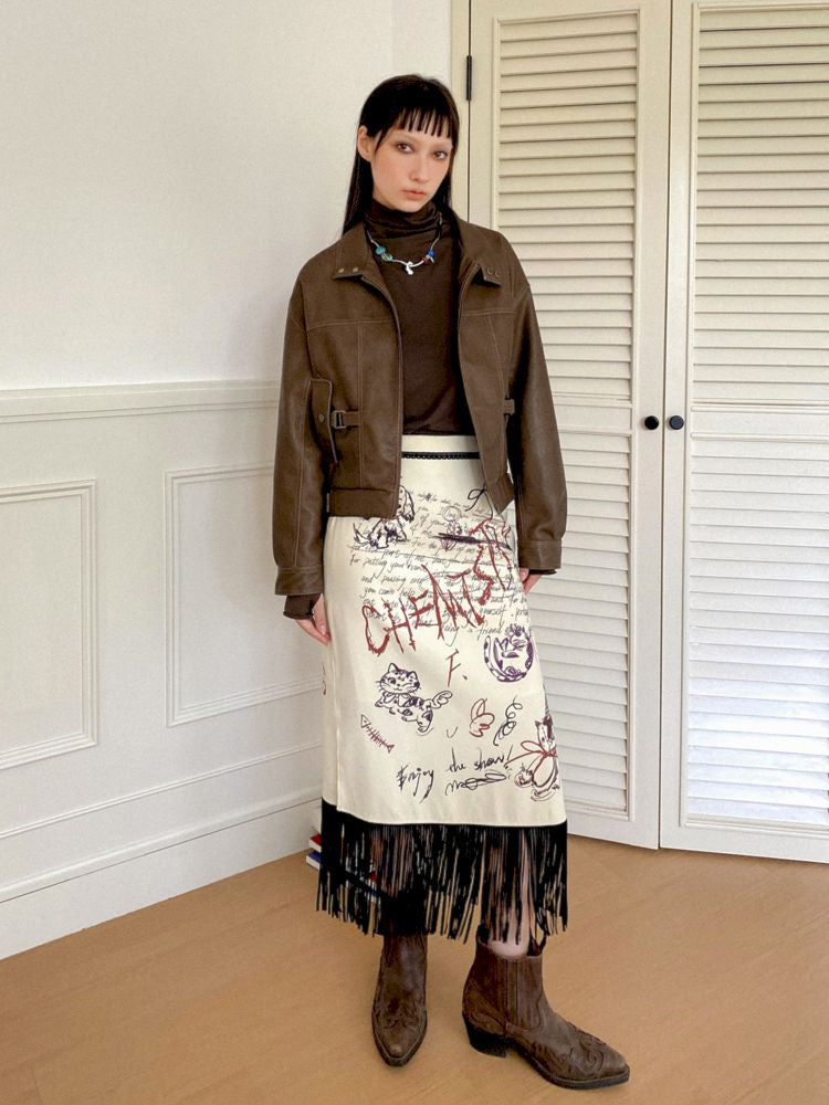 Brown Leather Jacket【s0000010090】