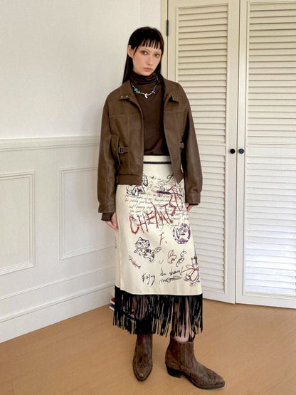 Brown Leather Jacket【s0000010090】