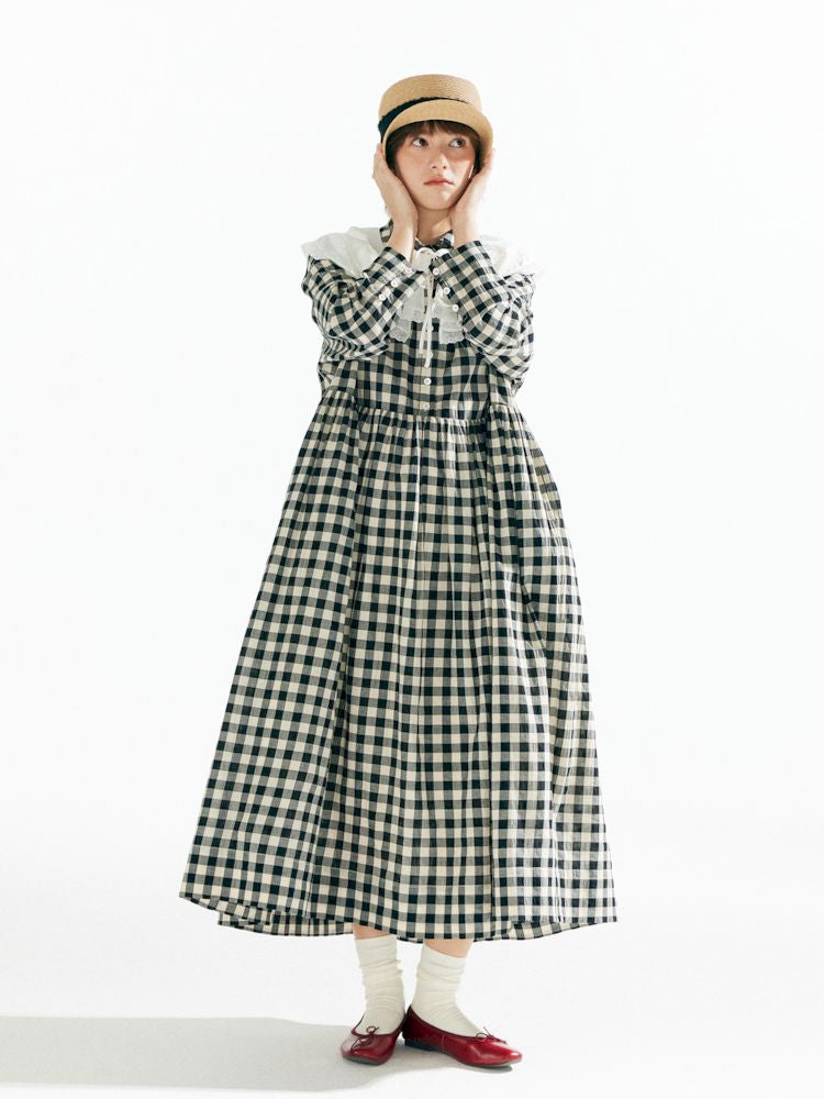 Large Hem Hand Pleated Loose Dress【s0000007636】