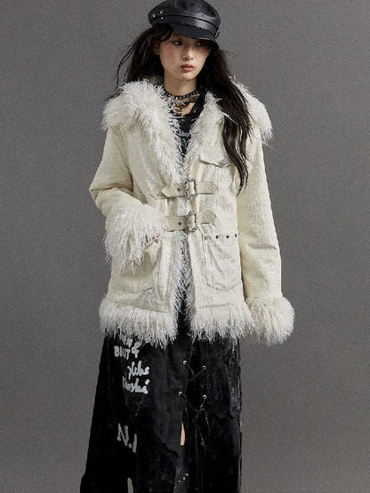 Loose Long Thickened Plush Coat Fur【s0000010321】