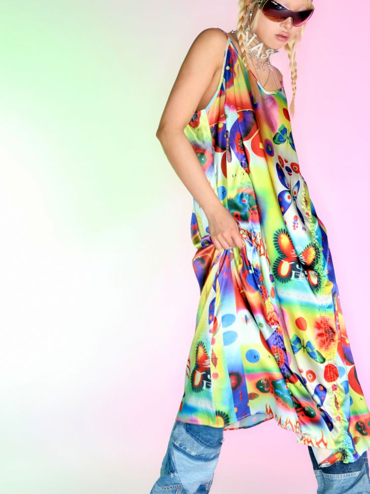 Silk Halter Dress【s0000007150】