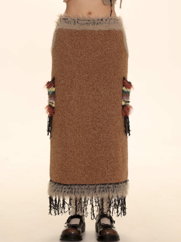 Mixed yarn interweaving stripes sweater【s0000006008】