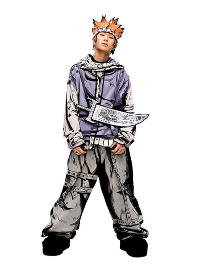 Warrior Print Bottom Top【s0000010228】