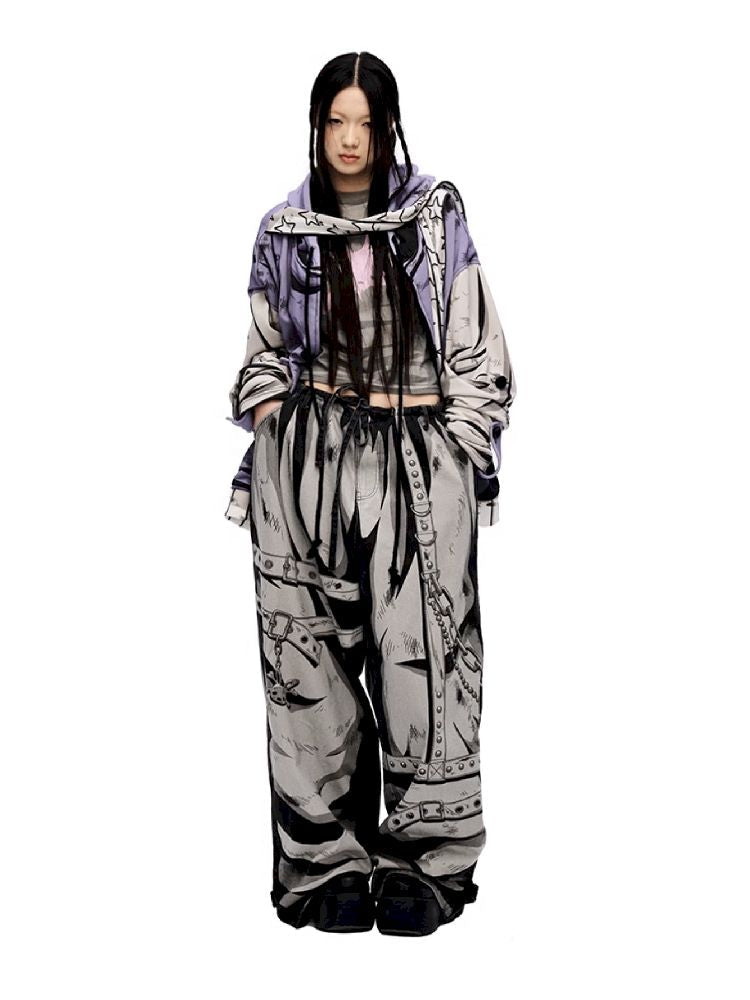 Purple Printed Sweatshirt【s0000010223】