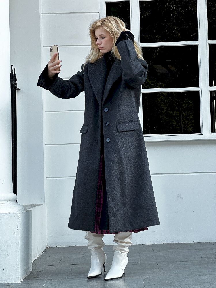 Gun barge collar wool coat【s0000004715】