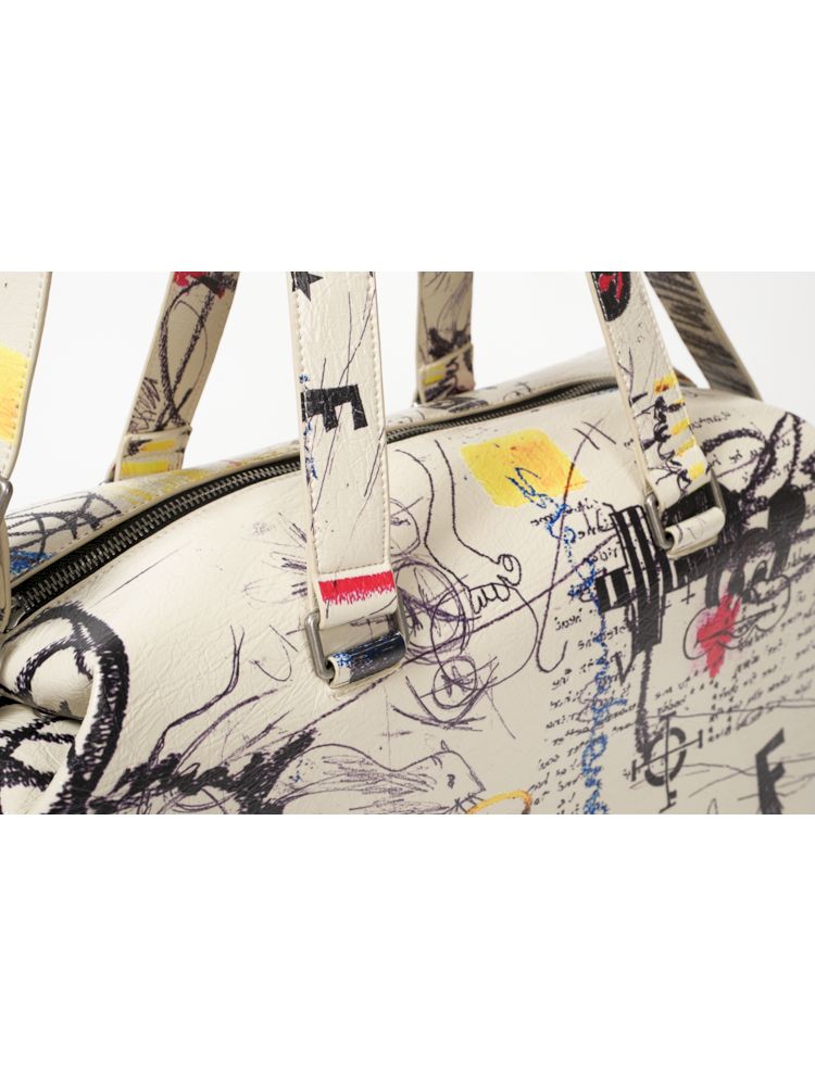 Graffiti art do old recycled material shoulder bag【s0000009564】