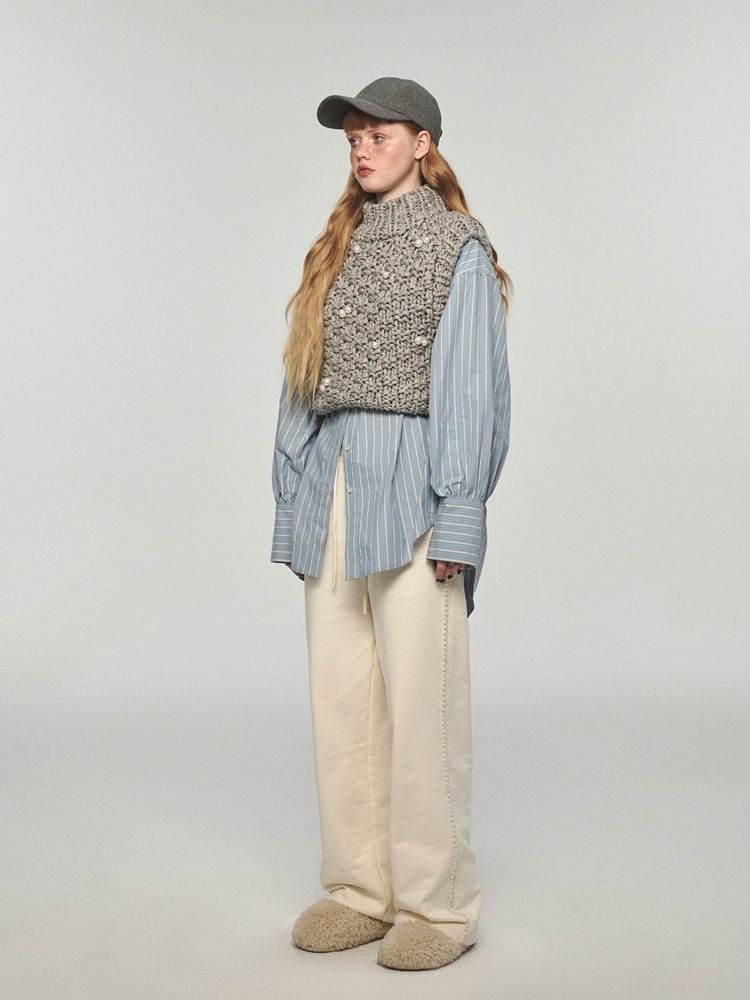 Straight long section ground sweatpants【s0000004738】