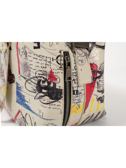 Graffiti art do old recycled material shoulder bag【s0000009564】