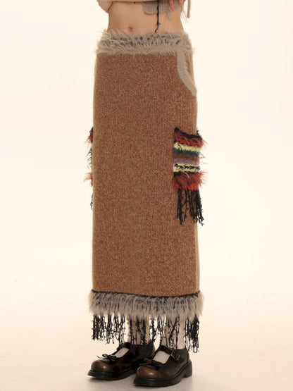 Mixed yarn interweaving stripes sweater【s0000006008】