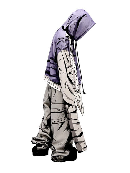 Purple Printed Sweatshirt【s0000010223】