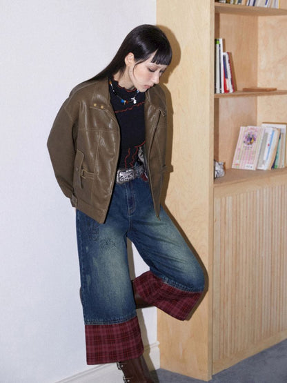 Brown Leather Jacket【s0000010090】